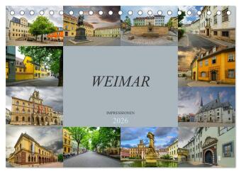 Kalendář/Diář Weimar Impressionen (Tischkalender 2026 DIN A5 quer), CALVENDO Monatskalender Calvendo