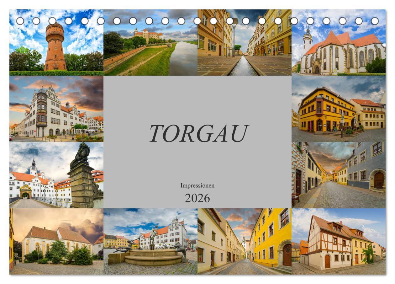Kalendář/Diář Torgau Impressionen (Tischkalender 2026 DIN A5 quer), CALVENDO Monatskalender Calvendo