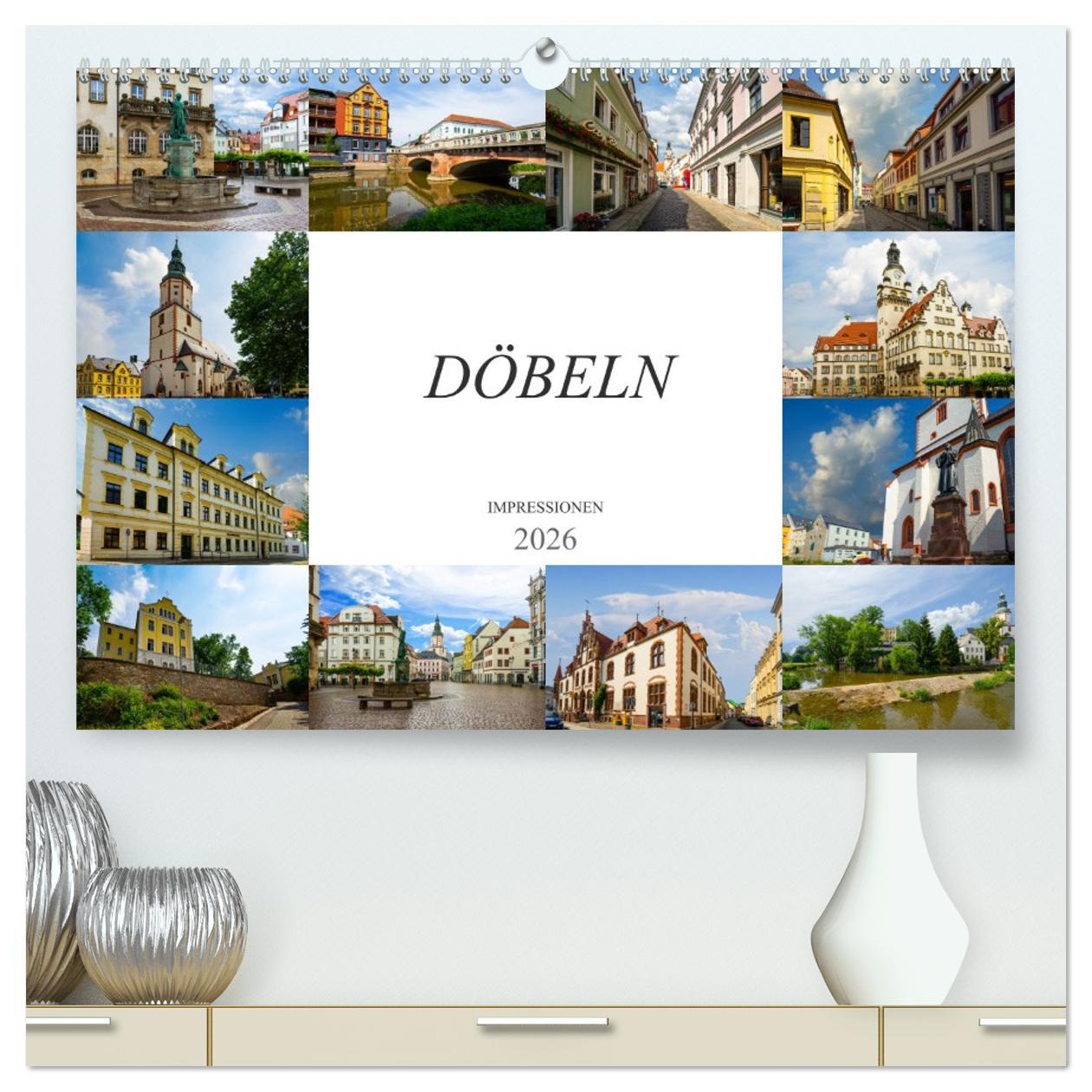Kalendár/Diár Döbeln Impressionen (hochwertiger Premium Wandkalender 2026 DIN A2 quer), Kunstdruck in Hochglanz Calvendo