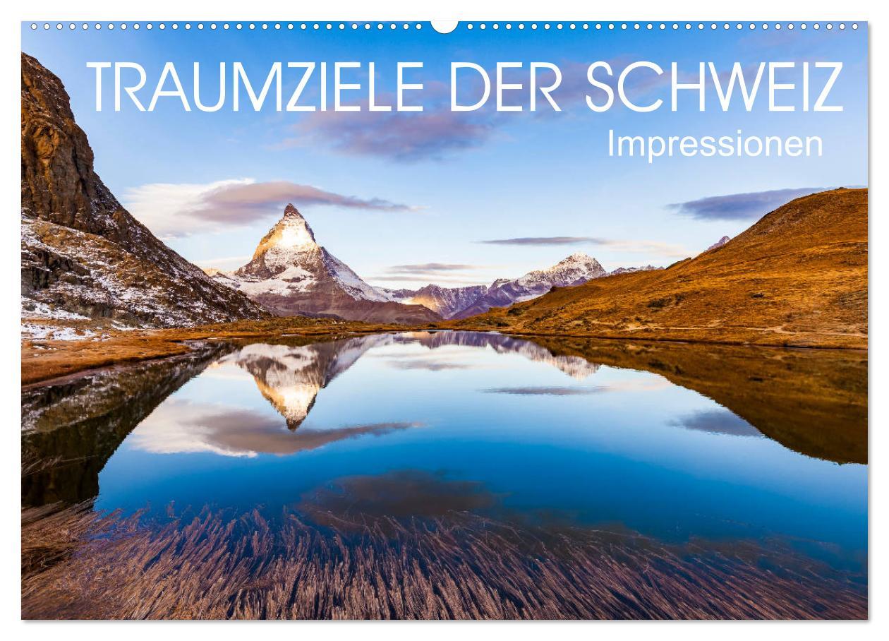 Calendario/Agenda TRAUMZIELE DER SCHWEIZ Impressionen (Wandkalender 2026 DIN A2 quer), CALVENDO Monatskalender Calvendo