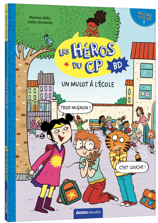 Carte Les héros du CP en bd - niveau 1 - Un mulot à l'école Maxime Gillio