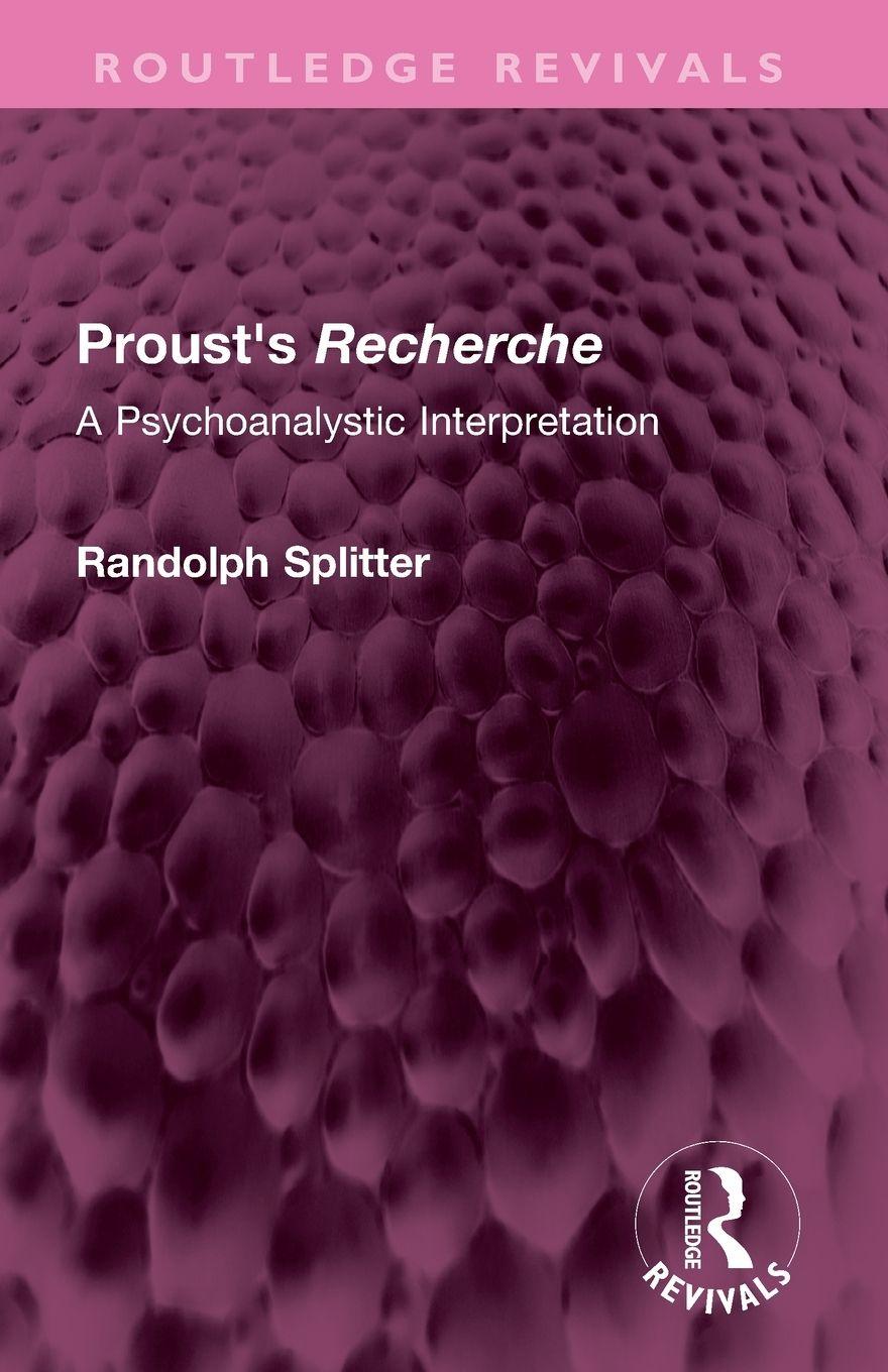 Kniha Proust's Recherche Randolph Splitter