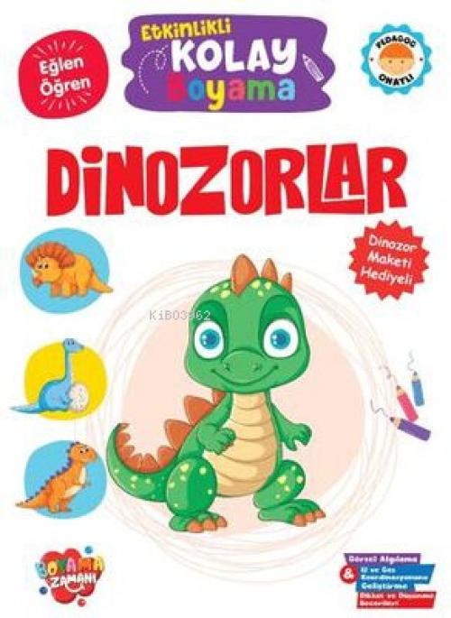 Knjiga Etkinlikli Kolay Boyama - Dinozorlar 