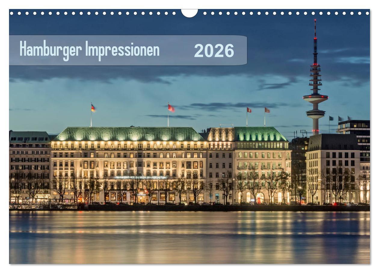 Календар/тефтер Hamburger Impressionen 2026 (Wandkalender 2026 DIN A3 quer), CALVENDO Monatskalender Calvendo