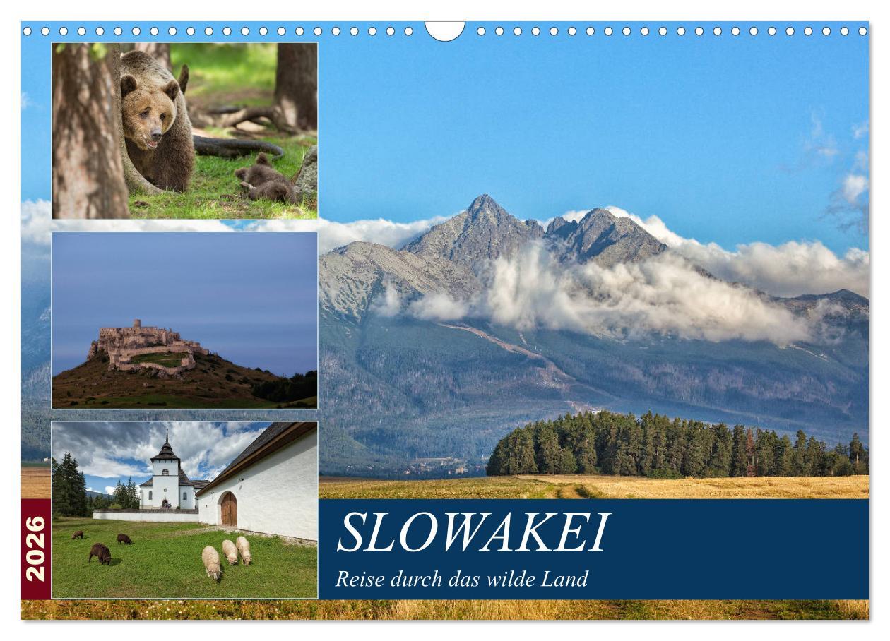 Kalendár/Diár Slowakei - Reise durch das wilde Land (Wandkalender 2026 DIN A3 quer), CALVENDO Monatskalender Calvendo