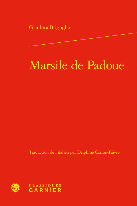 Kniha Marsile de padoue Briguglia gianluca
