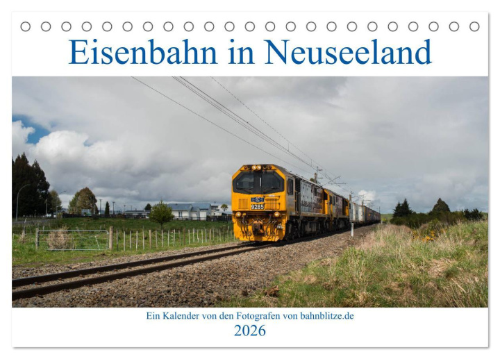 Kalendář/Diář Eisenbahn in Neuseeland (Tischkalender 2026 DIN A5 quer), CALVENDO Monatskalender Calvendo