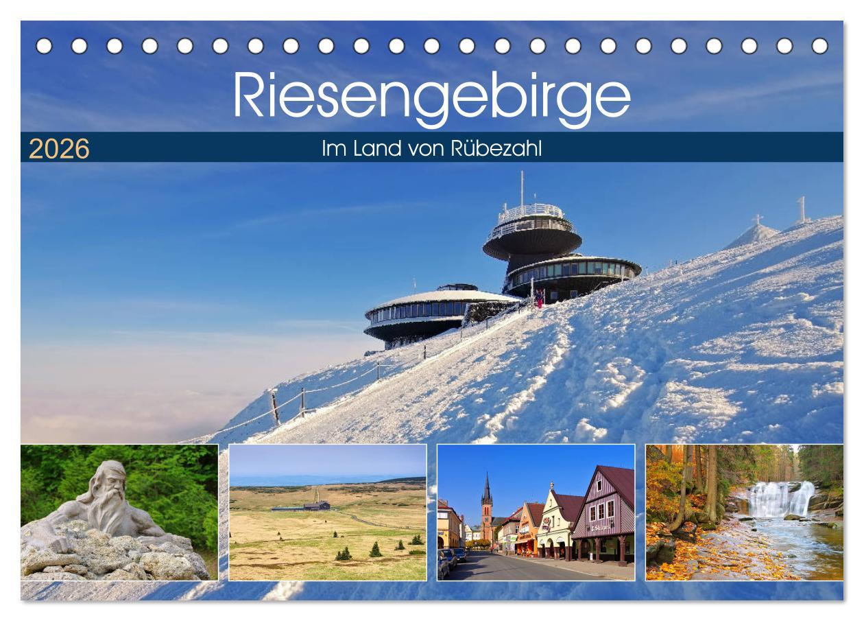 Kalendár/Diár Riesengebirge - Im Land von Rübezahl (Tischkalender 2026 DIN A5 quer), CALVENDO Monatskalender Calvendo