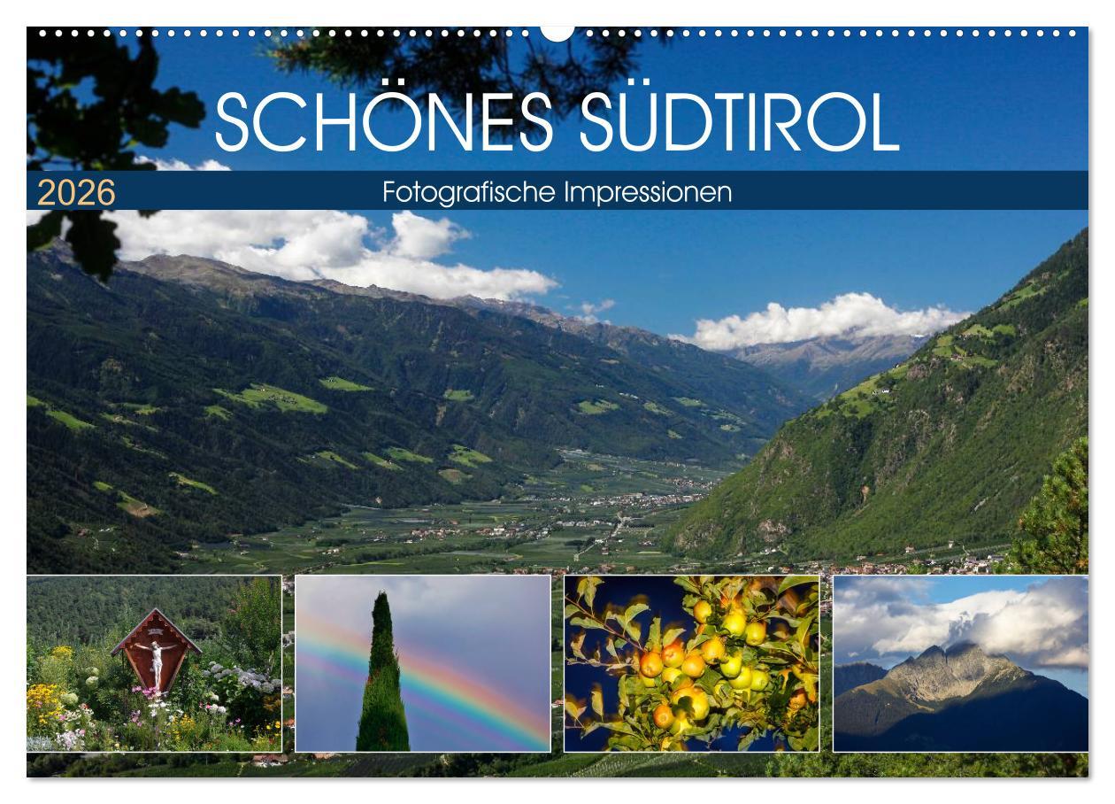 Kalendář/Diář Schönes Südtirol (Wandkalender 2026 DIN A2 quer), CALVENDO Monatskalender Calvendo
