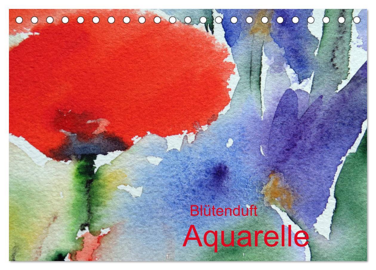 Kalendář/Diář Blütenduft Aquarelle (Tischkalender 2026 DIN A5 quer), CALVENDO Monatskalender Calvendo