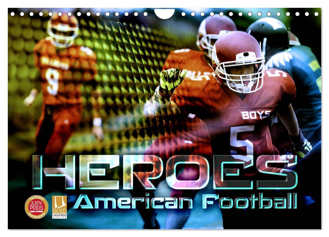 Kalendář/Diář HEROES - American Football (Wandkalender 2026 DIN A4 quer), CALVENDO Monatskalender Calvendo