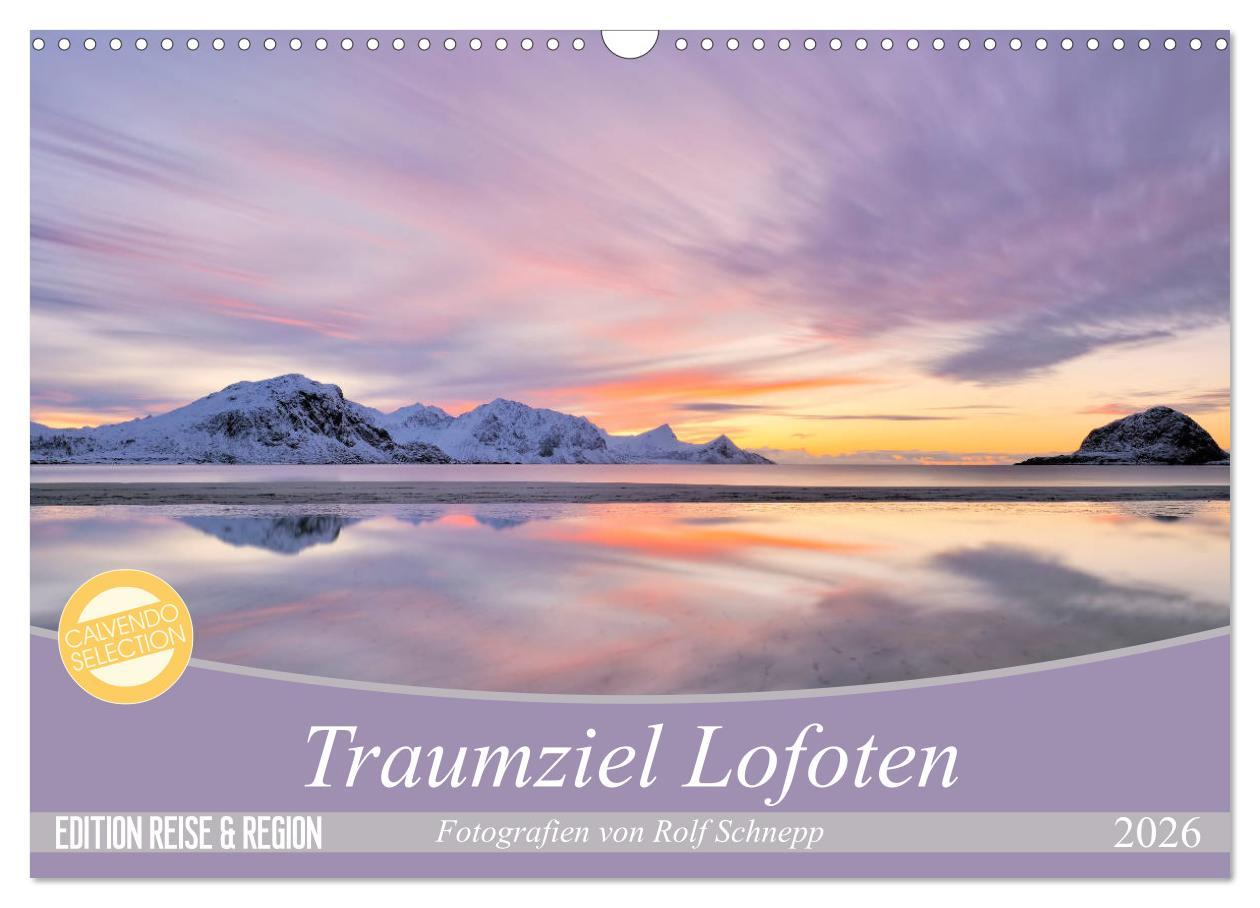 Kalendár/Diár Traumziel Lofoten (Wandkalender 2026 DIN A3 quer), CALVENDO Monatskalender Calvendo