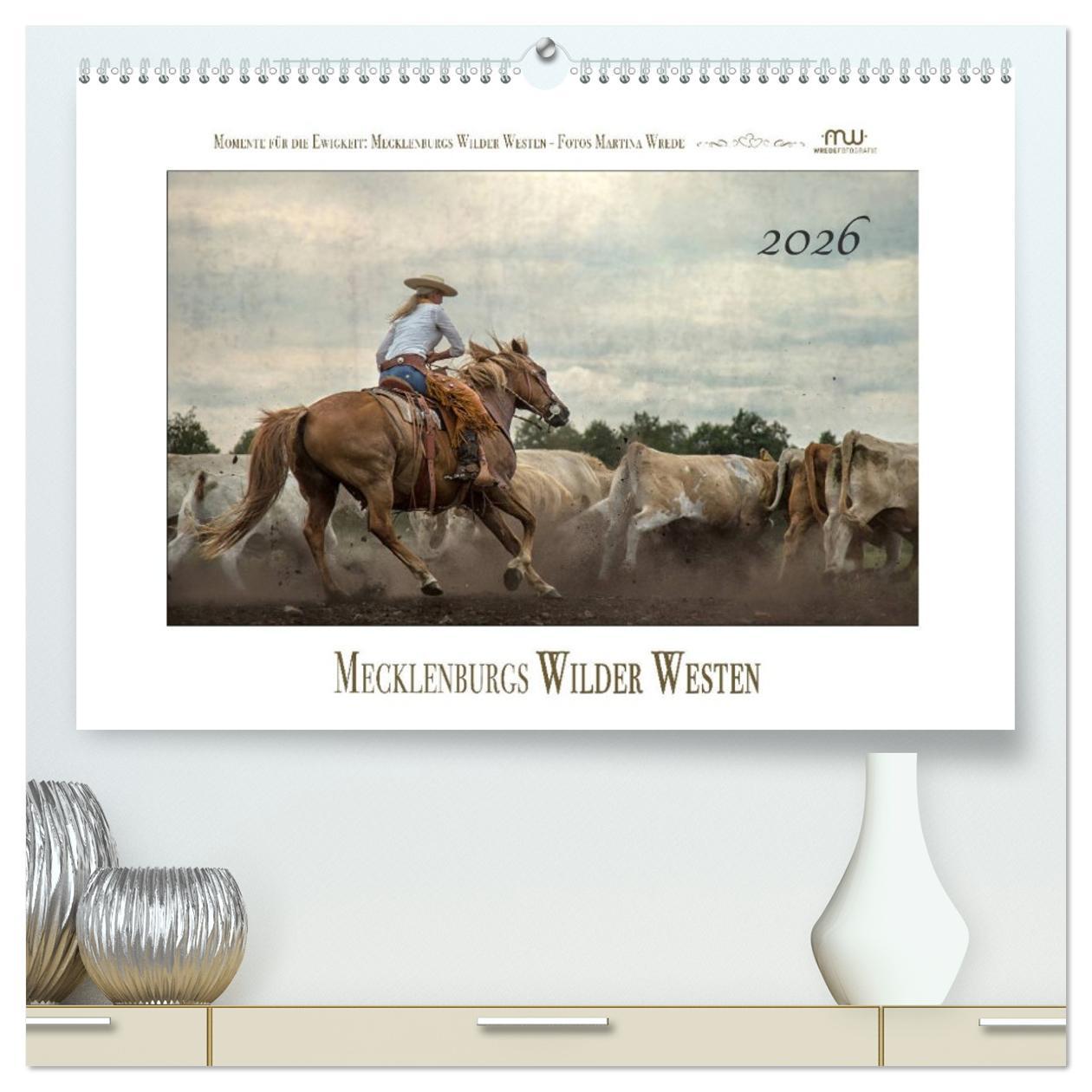 Kalendář/Diář Mecklenburgs Wilder Westen (hochwertiger Premium Wandkalender 2026 DIN A2 quer), Kunstdruck in Hochglanz Calvendo