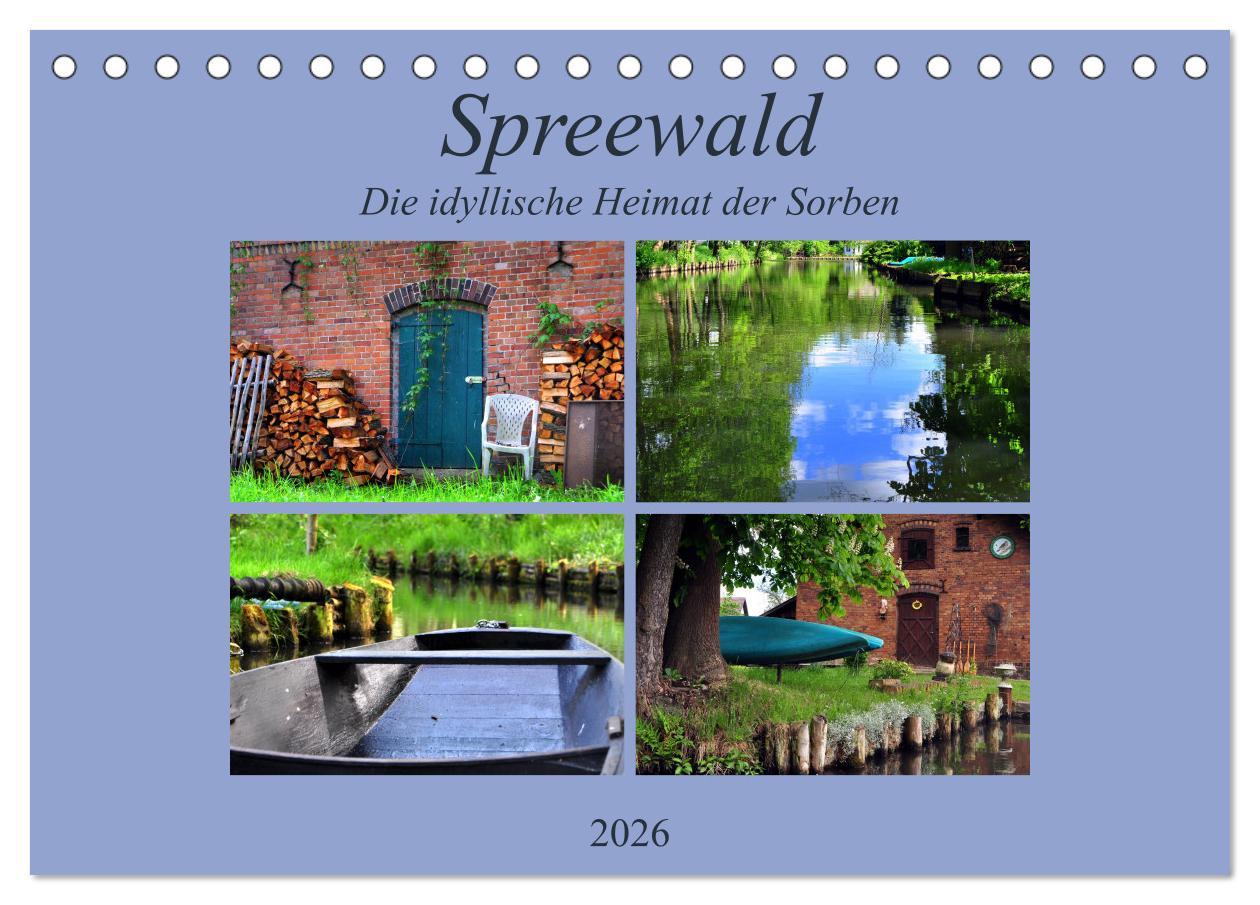 Kalendář/Diář Spreewald - Idyllische Heimat der Sorben (Tischkalender 2026 DIN A5 quer), CALVENDO Monatskalender Calvendo
