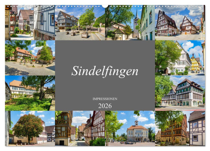 Kalendář/Diář Sindelfingen Impressionen (Wandkalender 2026 DIN A2 quer), CALVENDO Monatskalender Calvendo