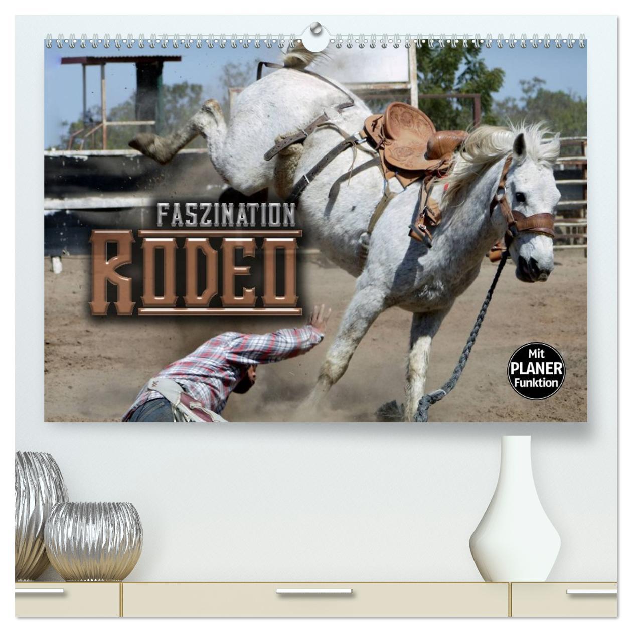 Kalendář/Diář Faszination Rodeo (hochwertiger Premium Wandkalender 2026 DIN A2 quer), Kunstdruck in Hochglanz Calvendo