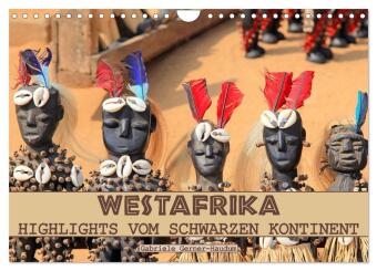 Kalendář/Diář Westafrika, Highlights vom schwarzen Kontinent (Wandkalender 2026 DIN A4 quer), CALVENDO Monatskalender Calvendo
