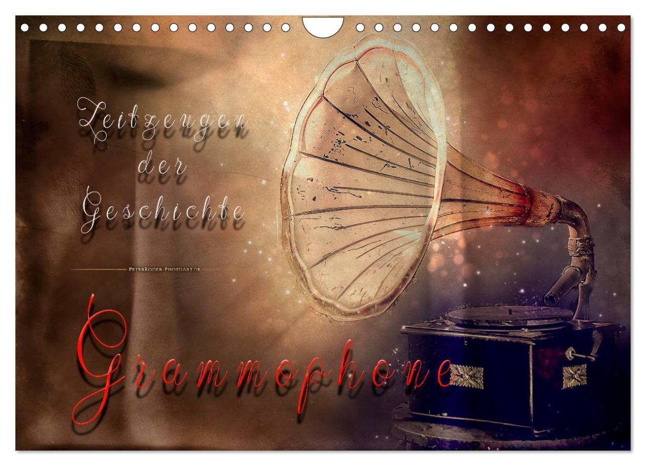 Kalendář/Diář Grammophone - Zeitzeugen der Geschichte (Wandkalender 2026 DIN A4 quer), CALVENDO Monatskalender Calvendo