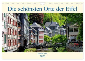 Kalendář/Diář Die schönsten Orte der Eifel - Monschau (Wandkalender 2026 DIN A4 quer), CALVENDO Monatskalender Calvendo