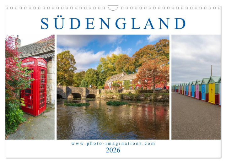 Kalendár/Diár Bezauberndes Südengland (Wandkalender 2026 DIN A3 quer), CALVENDO Monatskalender Calvendo