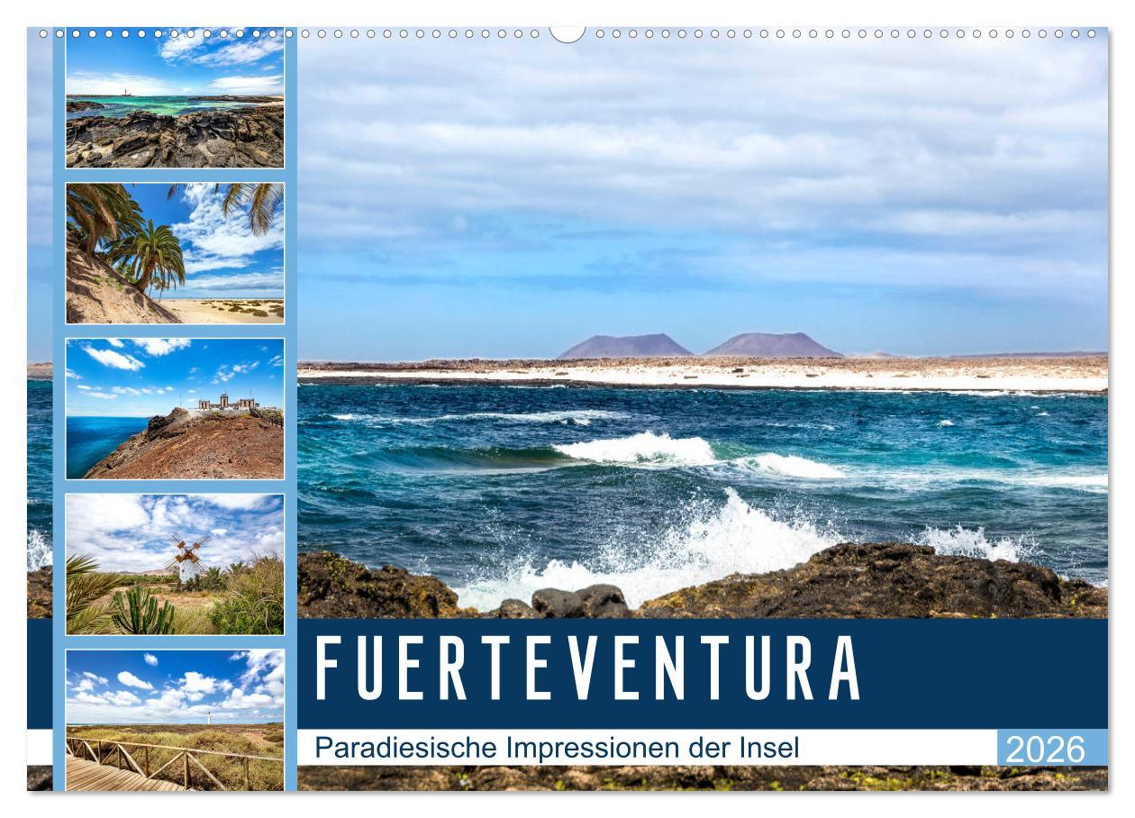 Kalendár/Diár FUERTEVENTURA Paradiesische Impressionen der Insel (Wandkalender 2026 DIN A2 quer), CALVENDO Monatskalender Calvendo