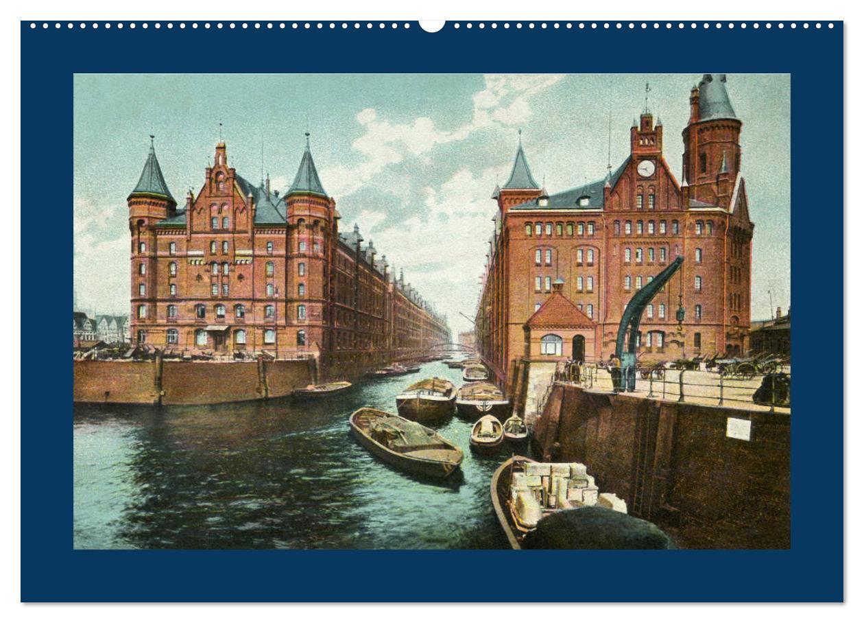 Kalendár/Diár Lebendiges Hamburg von 1888 bis 1918 (Wandkalender 2026 DIN A2 quer), CALVENDO Monatskalender Calvendo