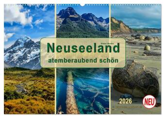 Kalendář/Diář Neuseeland - atemberaubend schön (Wandkalender 2026 DIN A2 quer), CALVENDO Monatskalender Calvendo