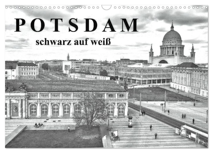 Kalendář/Diář Potsdam schwarz auf weiß (Wandkalender 2026 DIN A3 quer), CALVENDO Monatskalender Calvendo
