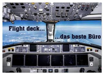 Kalendár/Diár Flight deck - das beste Büro (Wandkalender 2026 DIN A2 quer), CALVENDO Monatskalender Calvendo