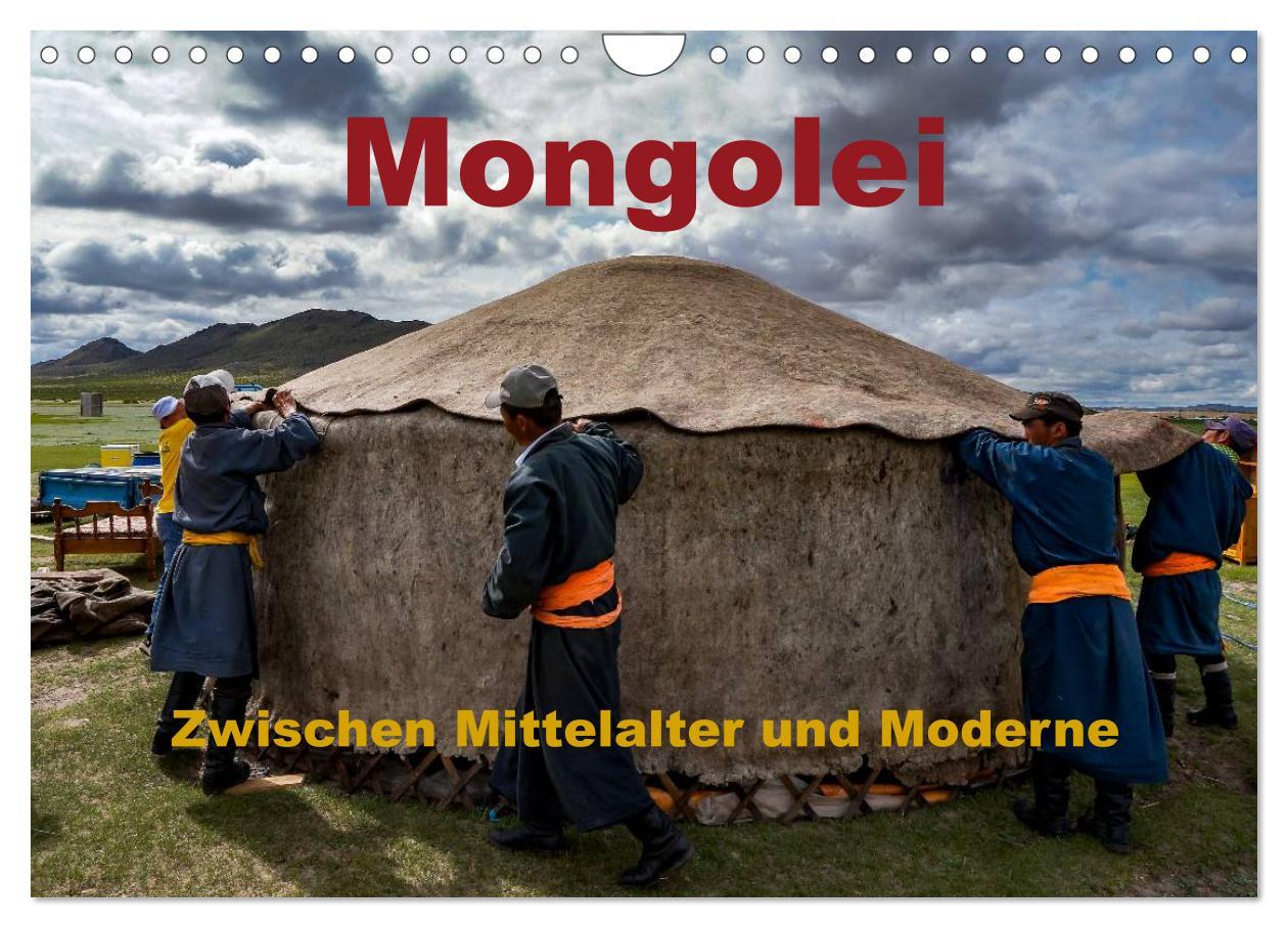 Kalendář/Diář Mongolei - Zwischen Mittelalter und Moderne (Wandkalender 2026 DIN A4 quer), CALVENDO Monatskalender Calvendo