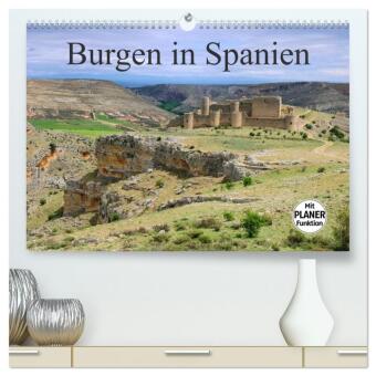 Kalendár/Diár Burgen in Spanien (hochwertiger Premium Wandkalender 2026 DIN A2 quer), Kunstdruck in Hochglanz Calvendo