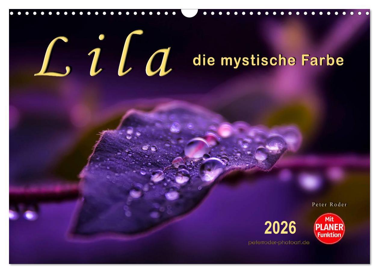Kalendár/Diár Lila - die mystische Farbe (Wandkalender 2026 DIN A3 quer), CALVENDO Monatskalender Calvendo