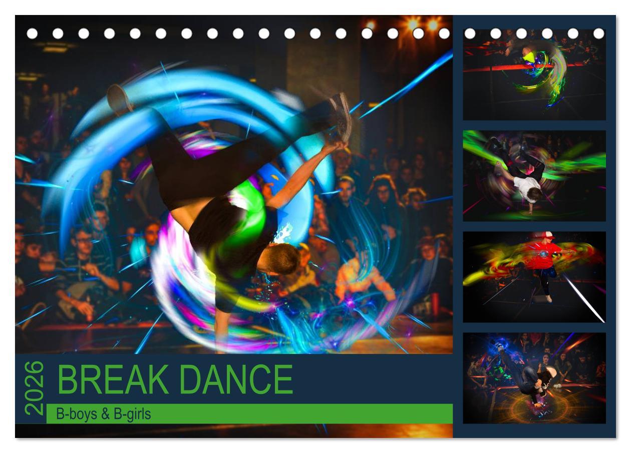 Kalendár/Diár Break Dance B-boys & B-girls (Tischkalender 2026 DIN A5 quer), CALVENDO Monatskalender Calvendo