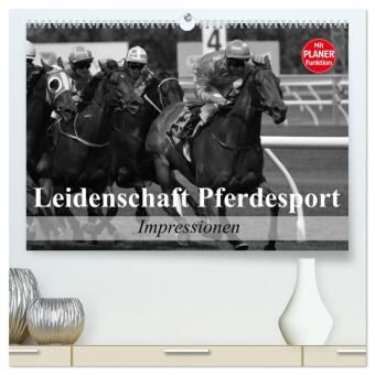 Kalendár/Diár Leidenschaft Pferdesport - Impressionen (hochwertiger Premium Wandkalender 2026 DIN A2 quer), Kunstdruck in Hochglanz Calvendo