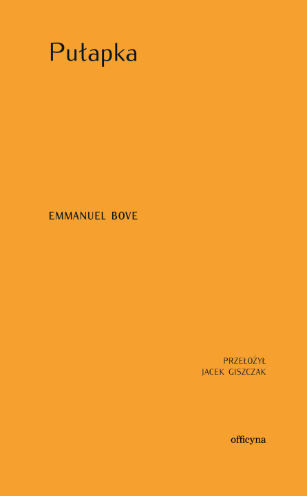 Book Pułapka Emmanuel Bove