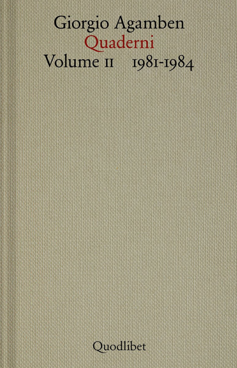 Knjiga Quaderni Giorgio Agamben