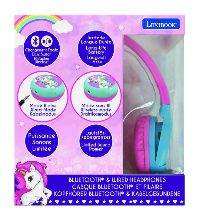 Kniha Słuchawki 2 w 1 Unicorn Lexibook HPBT010UNI 