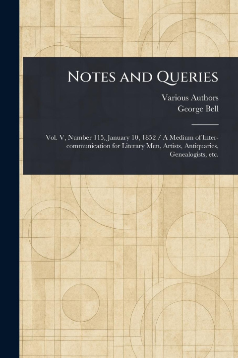 Kniha Notes and Queries George Bell