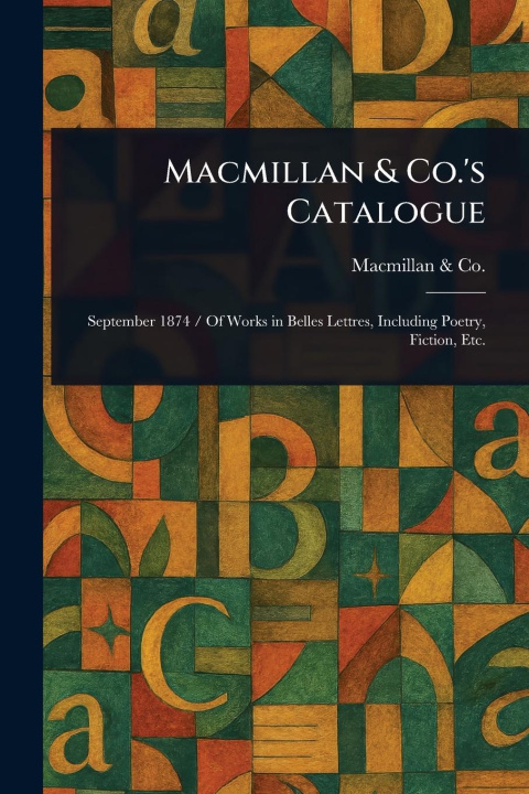 Kniha Macmillan & Co.'s Catalogue 