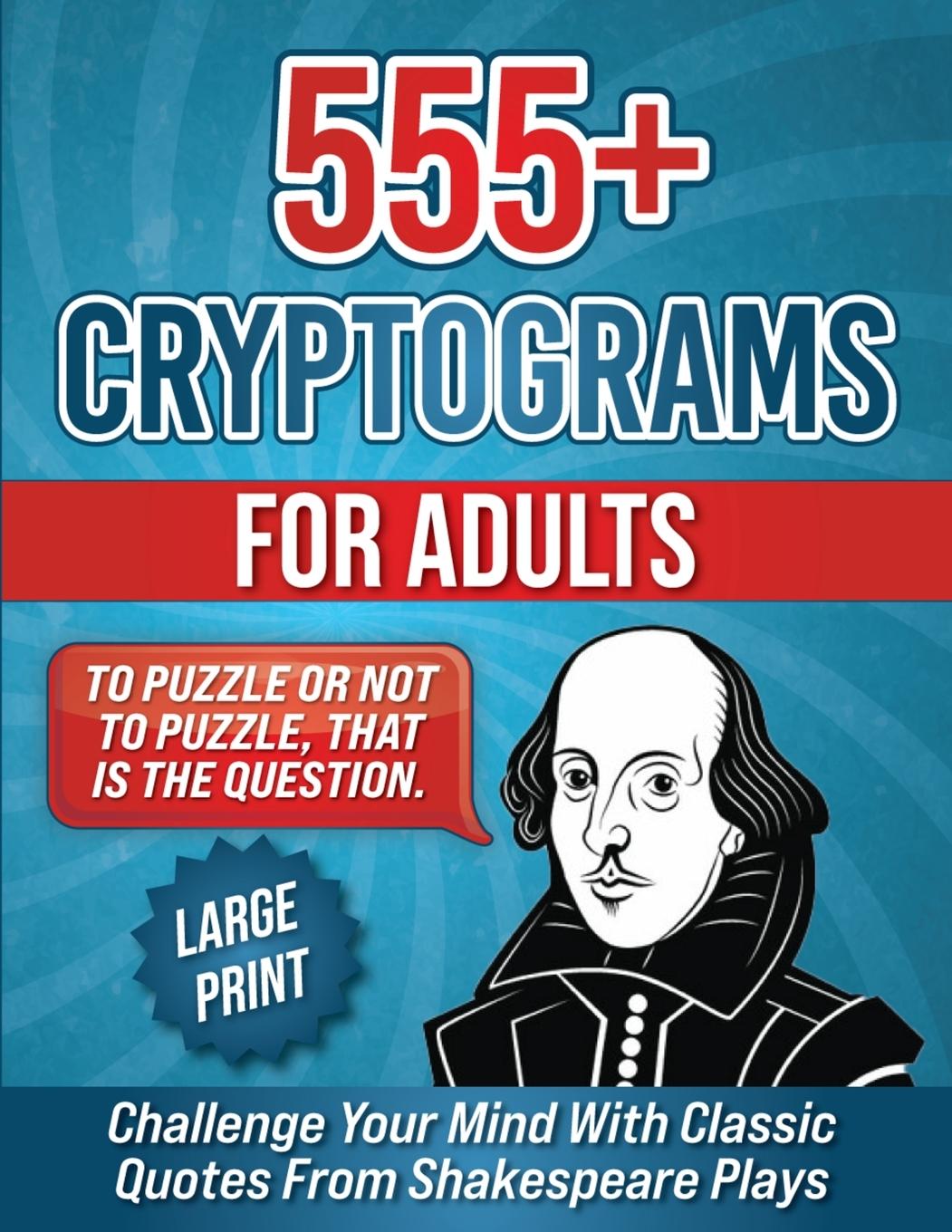 Boek 555+ Cryptograms For Adults Large Print 