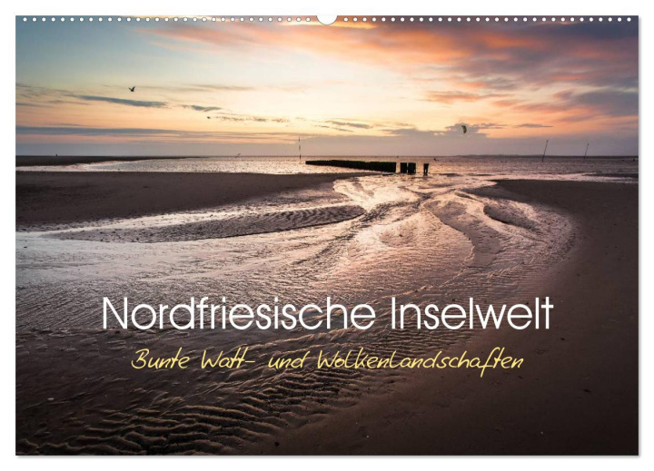 Kalendář/Diář Nordfriesische Inselwelt - Bunte Watt- und Wolkenlandschaften (Wandkalender 2026 DIN A2 quer), CALVENDO Monatskalender Calvendo