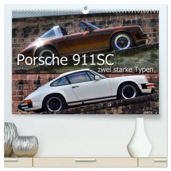 Календар/тефтер Porsche 911SC - zwei starke Typen (hochwertiger Premium Wandkalender 2026 DIN A2 quer), Kunstdruck in Hochglanz Calvendo