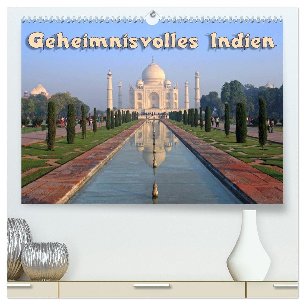 Календар/тефтер Geheimnisvolles Indien (hochwertiger Premium Wandkalender 2026 DIN A2 quer), Kunstdruck in Hochglanz Calvendo