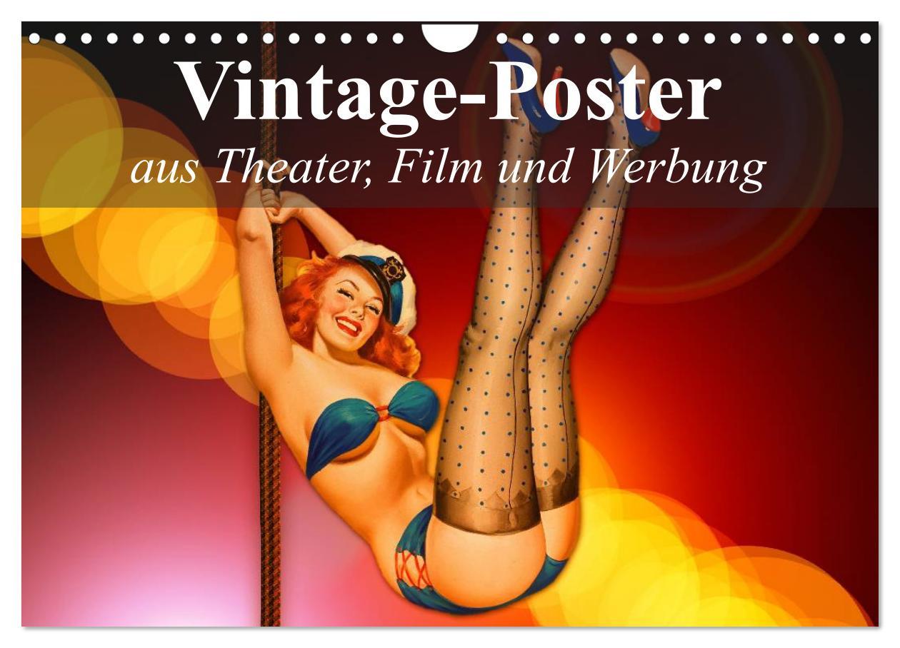 Kalendář/Diář Vintage-Poster aus Theater, Film und Werbung (Wandkalender 2026 DIN A4 quer), CALVENDO Monatskalender Calvendo