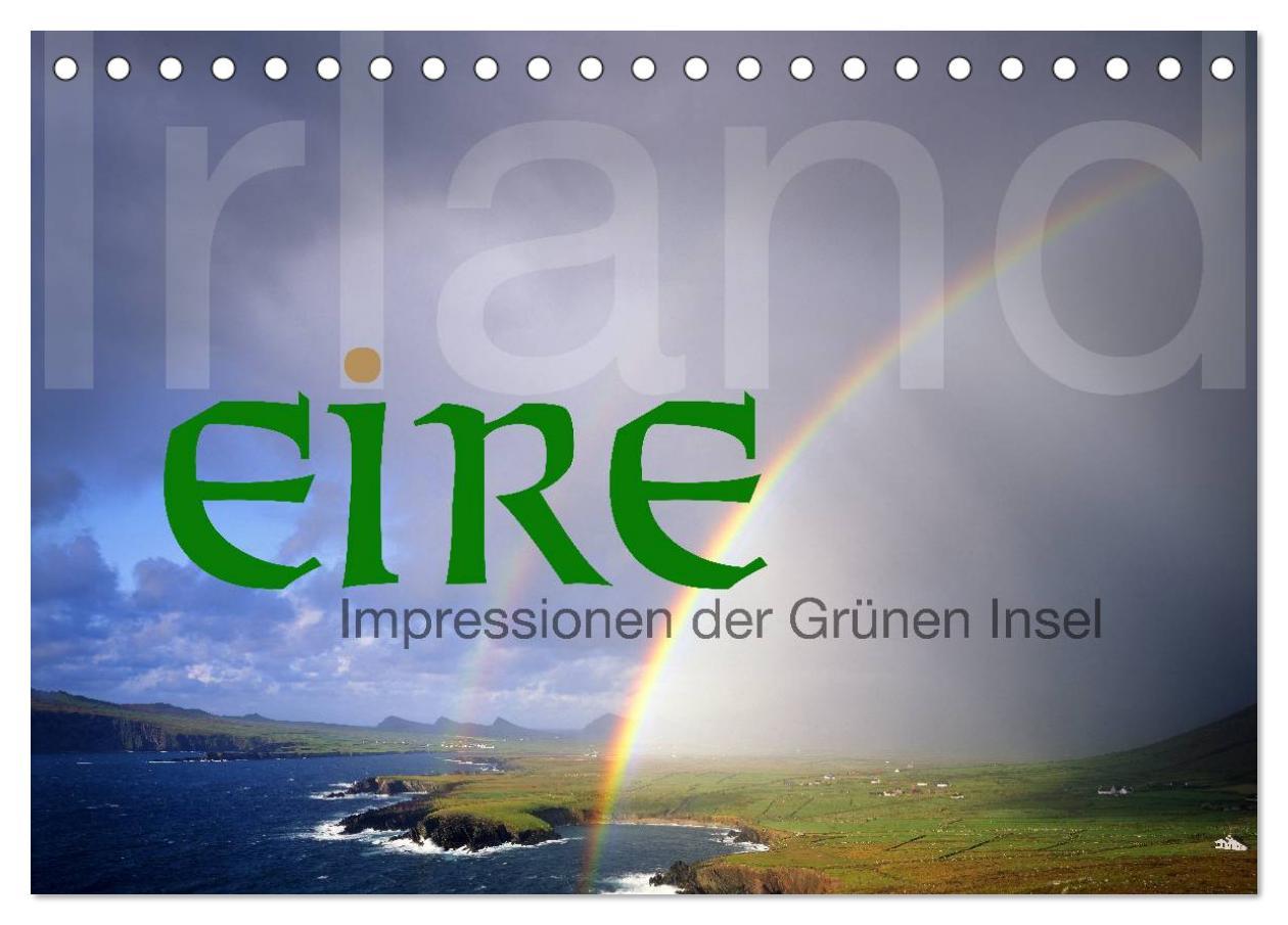 Kalendár/Diár Irland Eire - Impressionen der Grünen Insel (Tischkalender 2026 DIN A5 quer), CALVENDO Monatskalender Calvendo