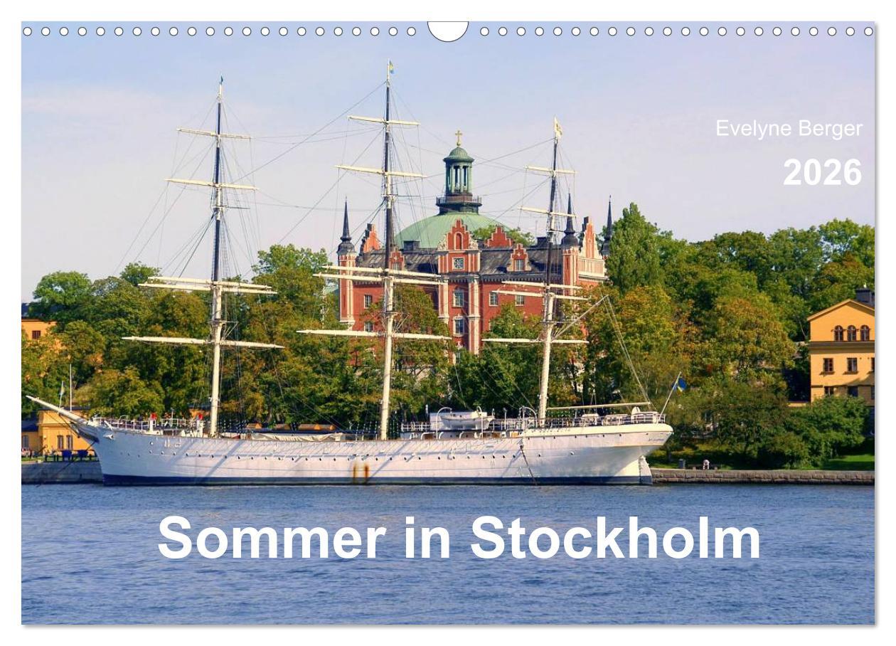Kalendář/Diář Sommer in Stockholm 2026 (Wandkalender 2026 DIN A3 quer), CALVENDO Monatskalender Calvendo