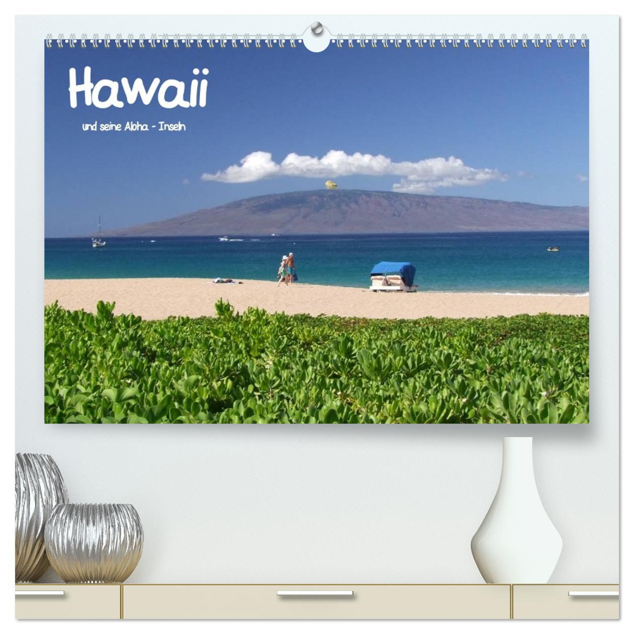 Календар/тефтер Hawaii und seine Aloha - Inseln (hochwertiger Premium Wandkalender 2026 DIN A2 quer), Kunstdruck in Hochglanz Calvendo