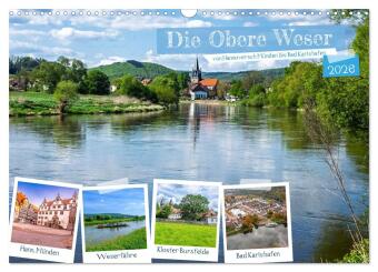 Календар/тефтер Die Obere Weser - Von Hannoversch Münden bis Bad Karlshafen (Wandkalender 2026 DIN A3 quer), CALVENDO Monatskalender Calvendo
