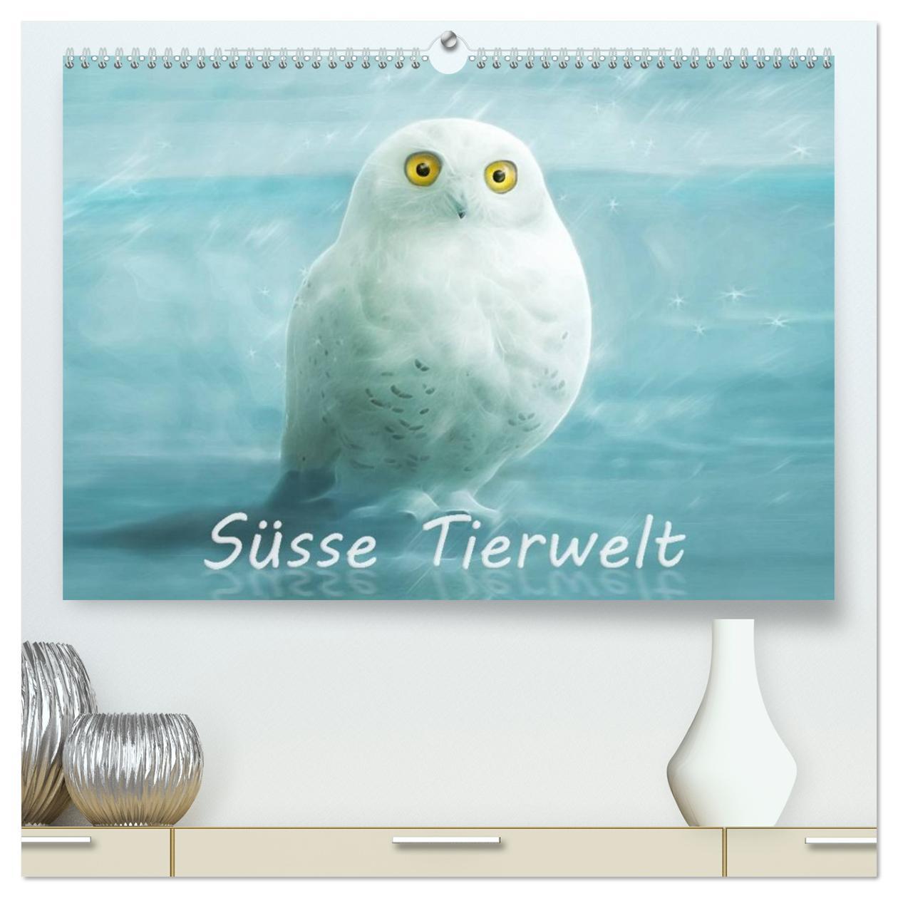 Kalendář/Diář Süsse Tierwelt / CH-Version / Geburtstagskalender (hochwertiger Premium Wandkalender 2026 DIN A2 quer), Kunstdruck in Hochglanz Calvendo
