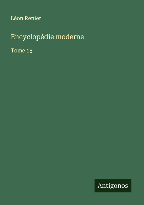 Kniha Encyclopédie moderne 